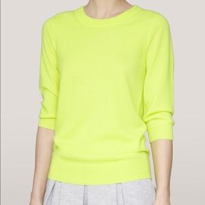 J Crew Tippi 3/4 Length Sweater in bright Yellow